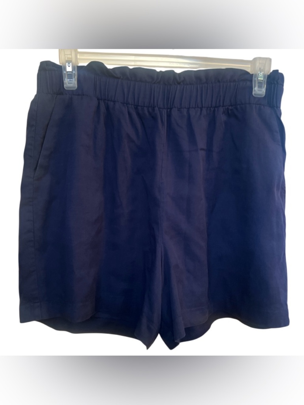 MAISON JULES - HIGH WAISTED NAVY BLUE elastic band 🩳 SHORTS